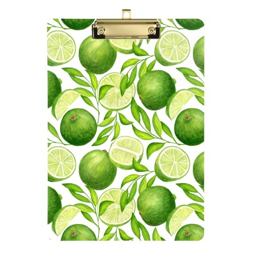 Green Lemon Pocket Klemmbretter, Standard-Loch, für Polizei, Büro, Krankenschwester, Fußball, Trainer, Größe 22,9 x 30,5 cm, Zitronengelb von famyily