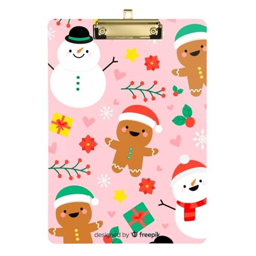 Happy Peach Klemmbrett-Set für Weihnachtsfeiern, Standardloch für 5. Klasse, für Lehrer, Größe 22,9 x 30,5 cm von famyily