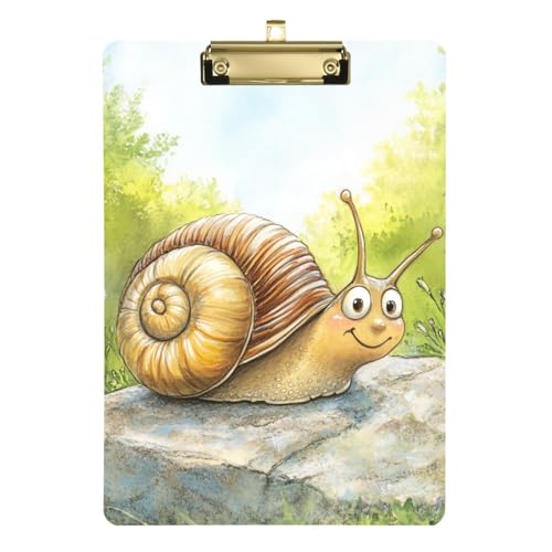 Klemmbrett mit Schnecke, langsam bewegliches Stein-Klemmbrett, Papier-Klemmbrett, Dokumenten-Klemmbrett, Wissenschaft, Klemmbrett für Architekten, Baustellen, 31,8 x 22,9 cm von famyily