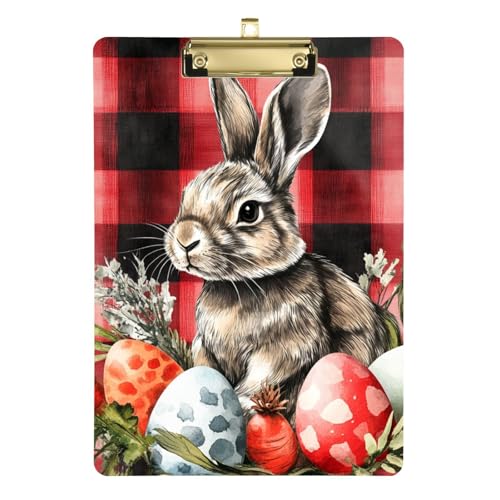 Klemmbretter aus Kunststoff für Ostern, Hasenohren, Eier, Klemmbretter, Notiz-Klemmbrett, Rechnung, Klemmbrett für Ernährungsberater, Militär, 31,8 x 22,9 cm von famyily