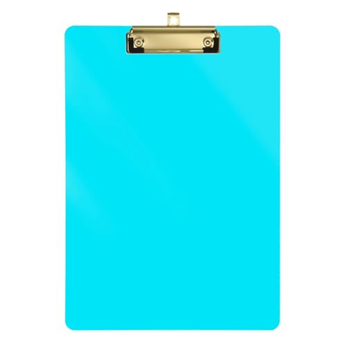 Mini-Klemmbrett-Set, fluoreszierend, Blau, transparent, für Krankenpflege, Größe 22,9 x 30,5 cm von famyily