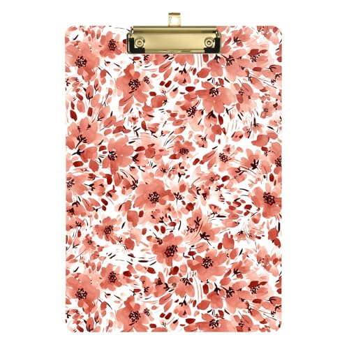 Modernes Klemmbrett mit Aquarell-Blumenmuster, legale Größe, Klemmbrett, Schild in Klemmbrett, Rechnung, Klemmbrett für Kinder, Schule, 31,8 x 22,9 cm von famyily