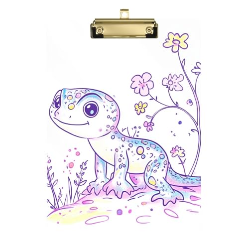 Niedliches Gecko-Klemmbrett, legale Größe, Klemmbrett mit großem Clip, Büroklammerbrett für Inspektoren, Krankenpflege, 31,8 x 22,9 cm von famyily