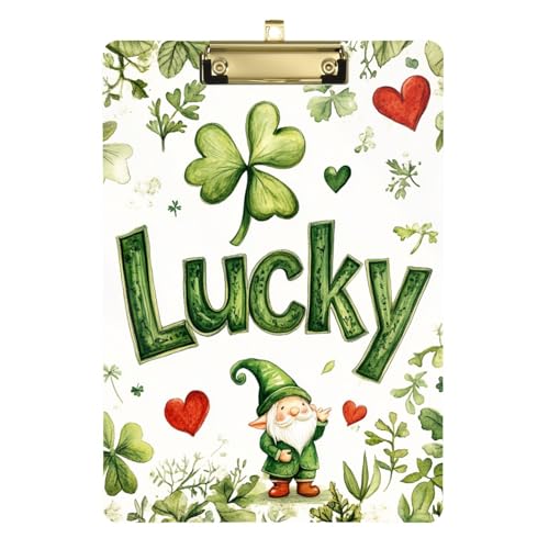 St Shamrock Schneidebretter Metall Clip-Board Büroklammer Brett transparentes Kunststoff-Schreibpad für Architektenarbeit 32,8 x 22,8 cm von famyily