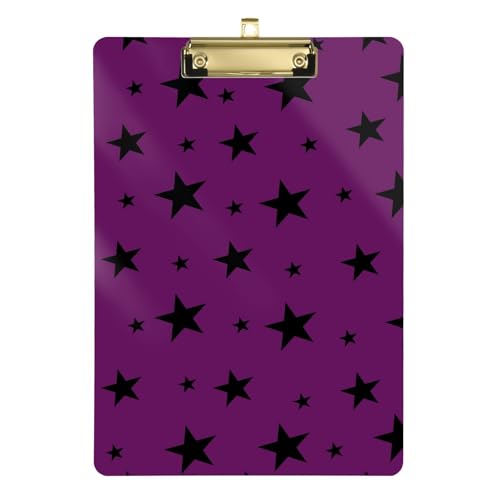 Star Armaturenbrett-Clipbrett, Standard-Loch, für Volleyball-Trainer, Größe 22,9 x 30,5 cm, Schwarz / Violett von famyily