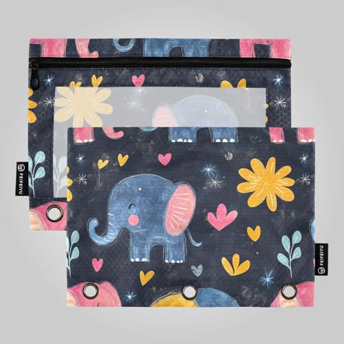 Sweet Elephant Ringbuchtasche mit 3 Löchern, wasserdicht, für Schule, Schreibwaren, Organizer, Upplies von famyily