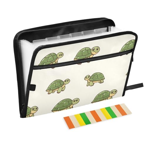 Turtle Cute Parade Akkordeon-Aktenordner, A4-Größe, Fächermappe mit Taschen, Hängeregistraturtaschen, Akkordeon für Zahnärzte Turtle Cute Parade Akkordeon-Aktenordner, A4-Größe, Fächermappe mit Taschen, Hängeregistraturtaschen, Akkordeon für Zahnärzte von famyily