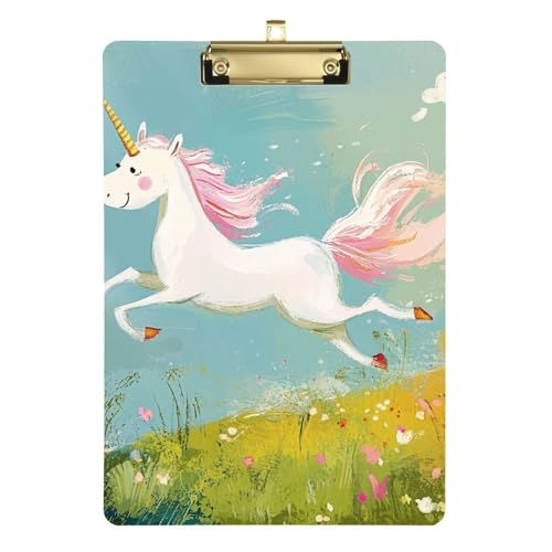 Unicorns Meadow Türkis-Klemmbrett, coole Klemmbretter für Klassenzimmer, Klemmbrett, Notizblock für Rechnungshalter, zahnärztlich, 31,8 x 22,9 cm von famyily