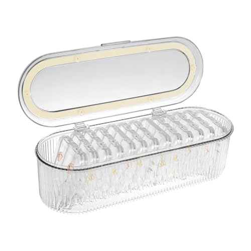 Acryl-Schmuckschatulle mit Deckel – transparente Reise-Armband-Box, mit 13 kleinen PET-Boxen, Ringe, Halsketten, Armband, versiegelte Box für Reisen Acryl-Schmuckschatulle mit Deckel – transparente Reise-Armband-Box, mit 13 kleinen PET-Boxen, Ringe, Halsketten, Armband, versiegelte Box für Reisen von fanelod