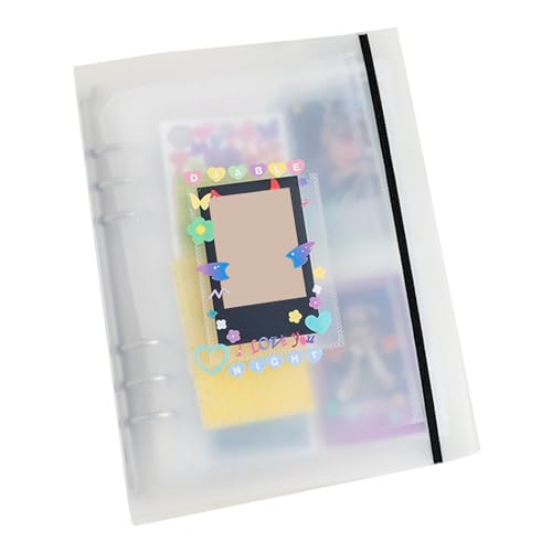 Fotoalbum Ordner | Kpop Photocard Binder Mattierte Abdeckung Durchscheinend 6 Löcher Verstellbar Mini Fotoalbum für Fotos, Postkarten, Studenten Fanelod von fanelod