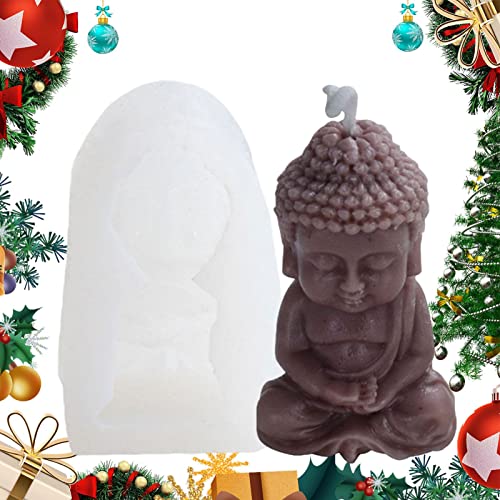 Silikon-Buddha-Mold | Einfaches DIY Buddha 3D Mold DIY Tool – Wiederverwendbare Silikon-Kerzenform für handgefertigte Seife, Kunsthandwerk, Candle, Schokolade, Muffins, Eis von fanelod