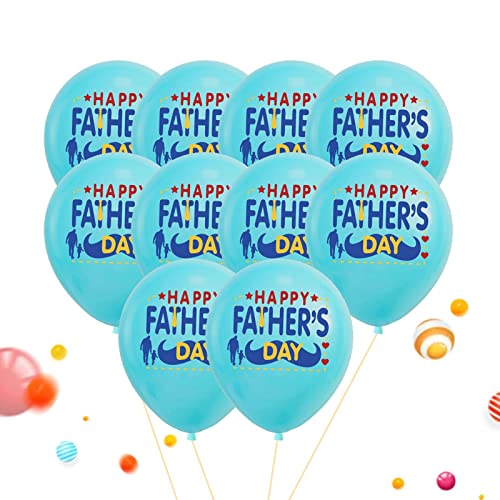 fanelod Luftballons - Dad's Day Balloons Decorations - White Blue Best Dad in the World Balloons Happy Fathers Day Foil Balloons for Supplies von fanelod