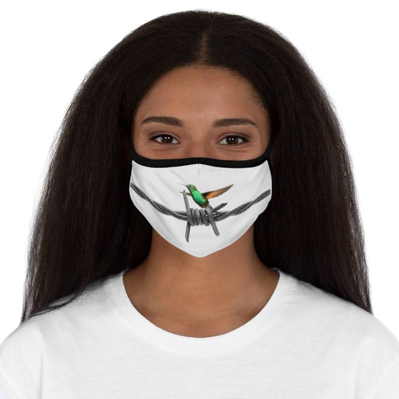 Hummingbird On Barbed Wire Face Mask, Girlfriend Gift, Mothers Day Quarantine Gift von fashionplusIQ