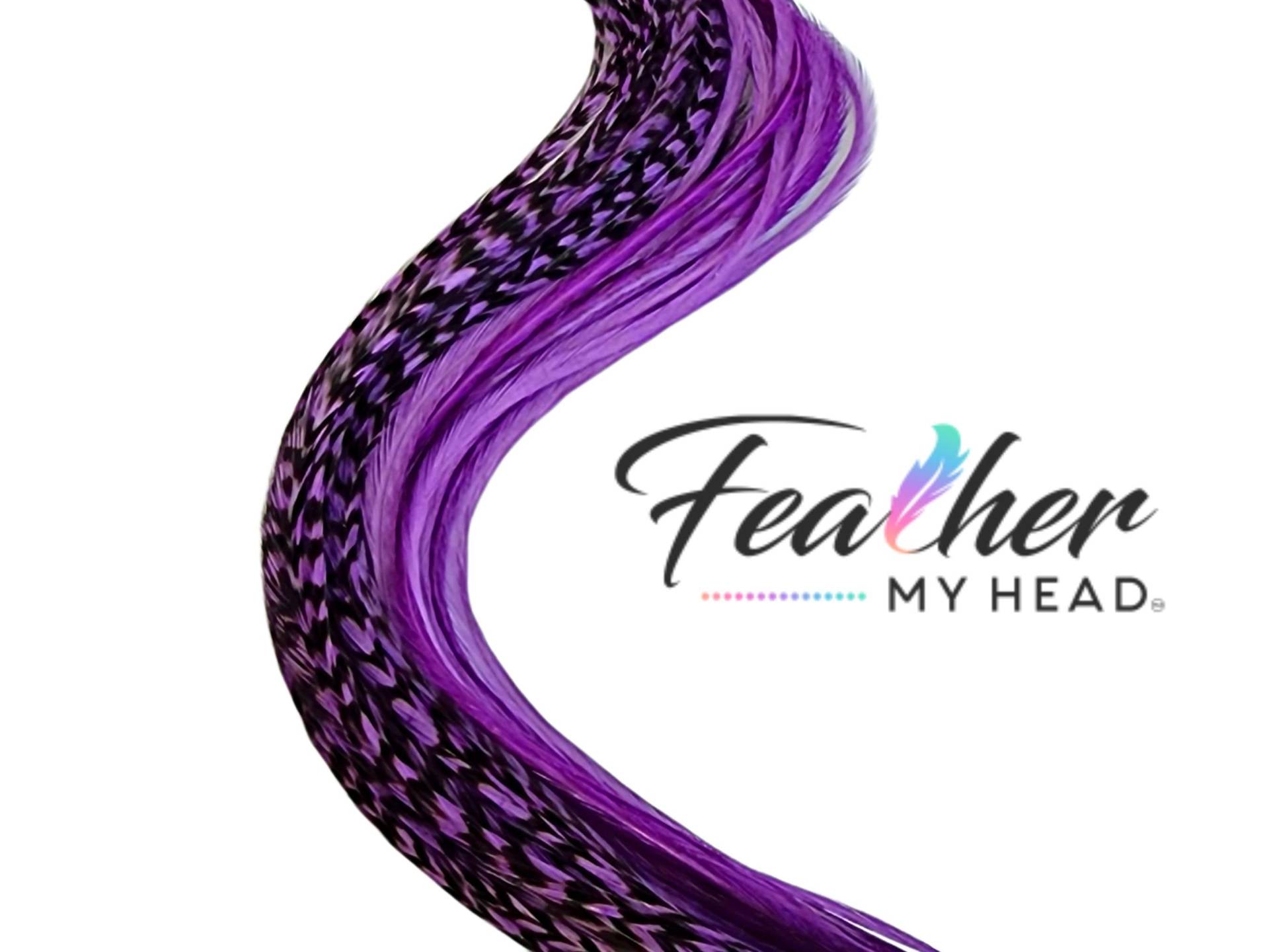 Electric Purple Hair Federverlängerungen, Wählen Sie Ihre Länge Mit Federn Über 16 Zoll Lang, Optionaler Feder-Kit, 1 Einzelne Haarfedern von feathermyhead