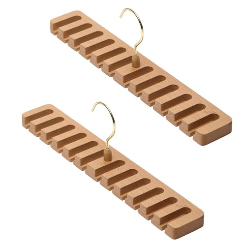 2 Stück krawattenhalter Gürtelhalter Gürtelhalter Gürtelaufhänger für Schrank Holz Wandhalterung Gürtelhalter Gürtel Organizer für Schrank für Schrankorganisation und Aufbewahrung (YS, 12GE) von fengman123