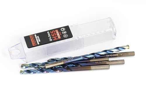 Ferrcan HSS Metallbohrer DIN338 M35 5% Kobalt rainbow finish zum Bohren in Edelstahl, Eisen und anderen Metallen Packung mit 5 Stück pro Maß von ferrcan