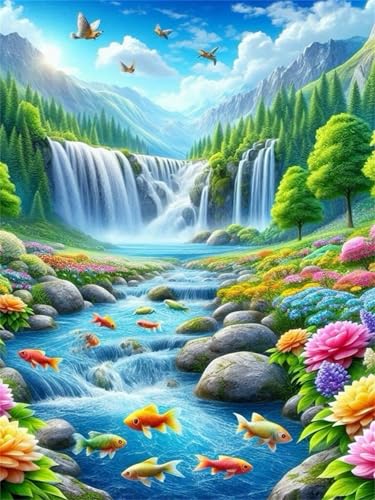 Malen Nach Zahlen Erwachsene,Handgemalt Malen Nach Zahlen für AnfÃnger,Natur Fluss Blume DIY Ölgemälde auf Leinwand Set,mit 3 Pinseln und Acrylfarben für Home Décor Ohne Rahmen,30x40cm Malen Nach Zahlen Erwachsene,Handgemalt Malen Nach Zahlen für AnfÃnger,Natur Fluss Blume DIY Ölgemälde auf Leinwand Set,mit 3 Pinseln und Acrylfarben für Home Décor Ohne Rahmen,30x40cm von fghgbf