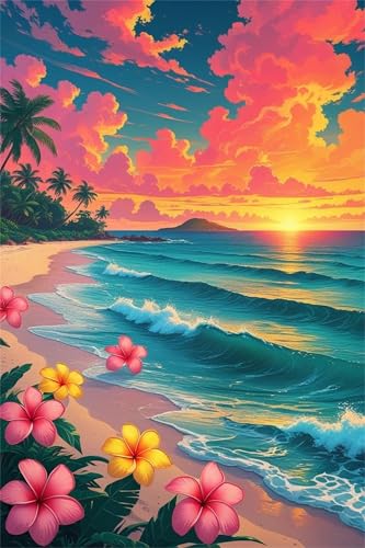 Malen Nach Zahlen Erwachsene Strand Dämmerung Blume,DIY Handgemalt Ölmalerei Leinwand Kits,mit Pinseln Acrylpigment Paint by Numbers Kits Ölmalerei Bastelset für Heimdekoration mit Rahmen,40x50cm Malen Nach Zahlen Erwachsene Strand Dämmerung Blume,DIY Handgemalt Ölmalerei Leinwand Kits,mit Pinseln Acrylpigment Paint by Numbers Kits Ölmalerei Bastelset für Heimdekoration mit Rahmen,40x50cm von fghgbf