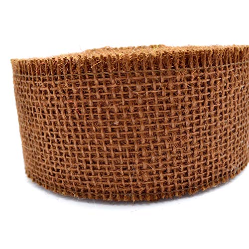 25 m x 60 mm Dekoband JUTE HELLBRAUN Juteband Geschenkband 6 cm Gitterband Schleifenband aus Naturjute nachhaltig Weihnachten Herbst Deko Braun Geschenkverpackung von finemark