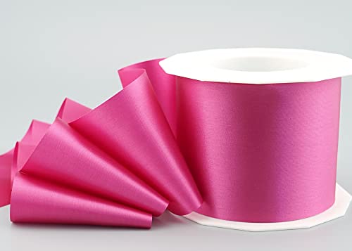 25 m x 72 mm Satinband SOPHIE PINK (606) Satin Tischband Schleifenband ohne Draht breites weiches Band Tischdekoration Tisch Deko Geschenkband mit einseitigem Glanz von finemark