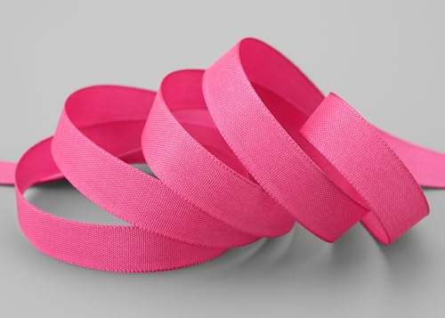 3 m x 15 mm STOFFBAND Matt ohne Draht PINK Himbeere 606 Dekoband mit Webkante Geschenkband Stoffband Tischdeko Hochzeit Ostern Schleifenband Visco Taftband Taft Kartengestaltung Basteln von finemark