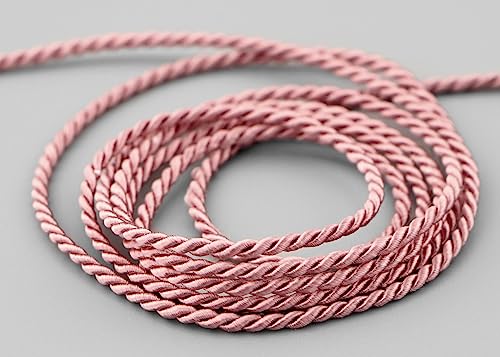 3 m x 2 mm Kordel ALTROSA Deko Rosa Drehkordel mit Glanz Seidenkordel Schnur gedreht Kordelband ohne Draht zum Dekorieren Basteln Annähen Dekokordel Rosa von finemark