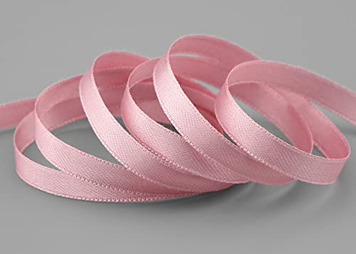 3 m x 6 mm Satinband ROSA Altrosa (021) doppelseitiges Schleifenband aus Satin ohne Draht weich und glänzend Geschenkband Deko Band double face Dekoband Dekorieren Kordel Basteln von finemark