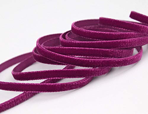 3 m x 9 mm Samtband FUCHSIA (390 bordeaux) Dekoband Velour Beere einseitig Samt festkantig Velvet Ribbon zum nähen dekorieren von finemark