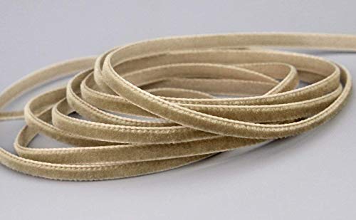 3 m x 9 mm Samtband NUSSBRAUN (533 nuss) Dekoband Velour einseitig Samt festkantig Velvet Ribbon zum nähen dekorieren von finemark