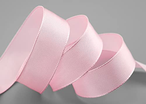 finemark 3 m x 25 mm Drahtkantenband LEO HELLROSA Rosa (220) Dekoband mit Drahtkanten einfarbig Geschenkband Stoffband Schleifenband Visco Draht aus nachwachsenden Rohstoffen biologisch abbaubar von finemark