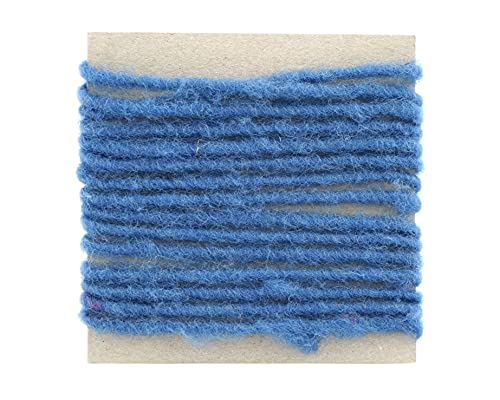 finemark 3 m x 3-4 mm Wollkordel BLAU Wolldocht Kordel 100% Wolle Filzband Dekoband Schleifenband Geschenkband Filzkordel Wollschnur Wollband Bastelwolle von finemark