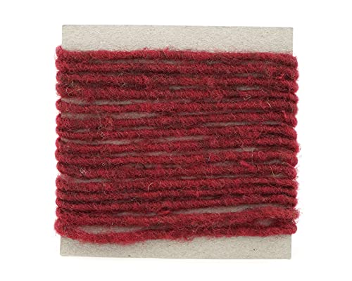 finemark 3 m x 3-4 mm Wollkordel Bordeaux Wolldocht Kordel 100% Wolle Filzband Dekoband Schleifenband Geschenkband Filzkordel Wollschnur Wollband Bastelwolle von finemark