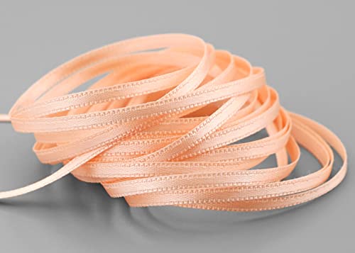 finemark 3 m x 3 mm Satinband HELL APRICOT (034) doppelseitiges Schleifenband aus Satin ohne Draht weich und glänzend Geschenkband Deko Band Double face Dekoband Dekorieren Kordel Basteln von finemark