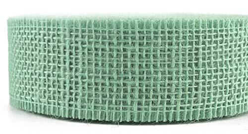 finemark 3 m x 50 mm Dekoband Jute Mint Pistazie (400) Juteband Geschenkband 5 cm Gitterband Schleifenband aus Naturjute nachhaltig Ostern Herbst Deko hart appretiert von finemark