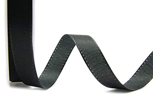 finemark 50 m x 15 mm TAFTBAND SCHWARZ Dekoband Geschenkband Stoffband Tischdeko Hochzeit Ostern Schleifenband Visco TAFT Kartengestaltung Basteln von finemark