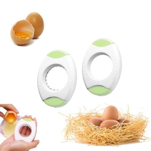 Egg Shell Opener, Egg Peeler Egg Separator for Raw Eggs Boiled Eggs, Boiled Egg Opener for Quickly Cutting Off the Tops of Cooked Eggs, Egg Shell Scissors Opener Kitchen Gadgets Tools (Green2pcs) von fjaldjfu