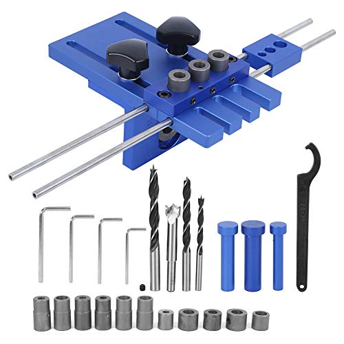 FLEXMAN Lochsägen Set aus Aluminiumlegierung, 3 in 1 Positionierungswerkzeug, Taschenloch Vorrichtungs Set Zum Positionieren und Holzbearbeitungs Stanzwerkzeug von flexman