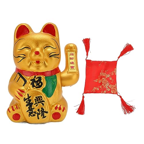 flexman Lucky Fortune Cat, Keramik Wellenarm Maneki Neko, Goldene Lucky Fortune Cat für Unternehmen, Unternehmen, Geschäfte, Eröffnungsfeiern, Rezeption (27,94 cm / 11 Zoll) von flexman