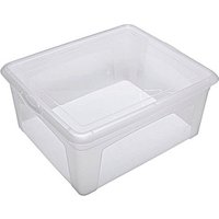 flink & sauber Aufbewahrungsbox 17,0 l transparent 40,0 x 35,0 x 17,0 cm von flink & sauber