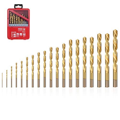 flintronic Bohrer für Beton, Hammerbohrer, HSS Steinbohrer 19 Stück (1mm~10mm), E Metallbohrer, Bohrer-Set, Bohrer Werkzeuge zum Bohren von Löchern in Beton, Keramikfliesen, Stein, Holz, Metall von flintronic