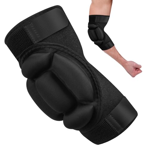 flintronic Ellbogenschoner Kampfsport, Ellenbogenschutz MMA Muay Thai, Ellenbogenschützer Unterstützung Einstellbar, Gepolstert Ellbogenbandagen Elbow Guard (S) von flintronic