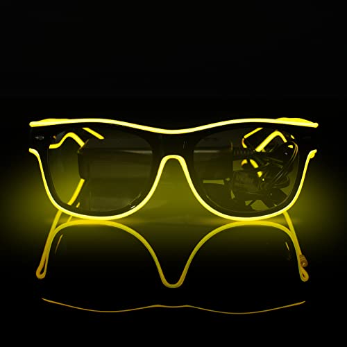 flintronic LED Leuchtende Brille, Wire Neon Rave Brille,Flashing LED Sonnenbrille Kostüme für Cosplay, Bar, Club, Partybrille, Geschenk, Party Gadgets, EDM, Halloween von flintronic