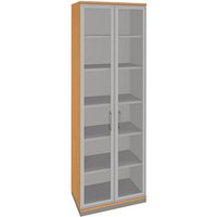 fm Aktenschrank Oldenburg, 4260429767984 buche, Acrylglas klar 2 Fachböden 80,0 x 44,2 x 222,1 cm von fm