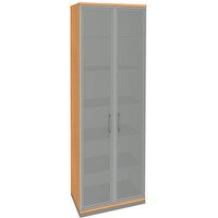 fm Aktenschrank Oldenburg, 4260429767939 buche, Acrylglas satiniert 5 Fachböden 80,0 x 44,2 x 222,1 cm von fm