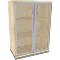 fm Aktenschrank Sidney, 4260267329337 königsahorn, Acrylglas klar 2 Fachböden 80,0 x 44,2 x 113,3 cm von fm