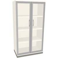 fm Aktenschrank Sidney, 4260672331796 weiß, Acrylglas klar 3 Fachböden 80,0 x 44,2 x 151,7 cm von fm