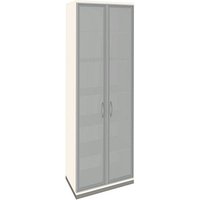 fm Aktenschrank Sidney, 4260672331765 weiß, Acrylglas satiniert 5 Fachböden 80,0 x 44,2 x 222,1 cm von fm