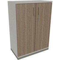 fm Aktenschrank Sidney, 4260429763764 weiß, eiche natur 2 Fachböden 80,0 x 44,2 x 113,3 cm von fm