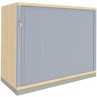 fm Sidney Rollladenschrank silber, königsahorn 1 Fachboden 80,0 x 44,2 x 78,1 cm von fm