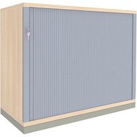 fm Sidney Rollladenschrank akazie, silber 1 Fachboden 80,0 x 44,2 x 78,1 cm von fm